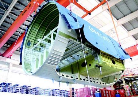 C919装配现场。