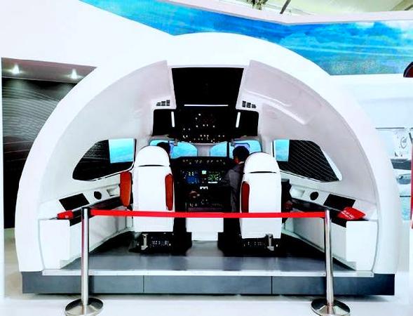未来民机概念座舱展示 未来民机概念座舱展示
